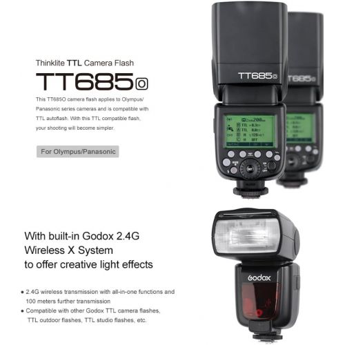  Godox GODOX TT685O Thinklite TTL Camera Flash High Speed 18000s GN60 Compatible Olympus Panasonic Cameras E-TTL II Autoflash