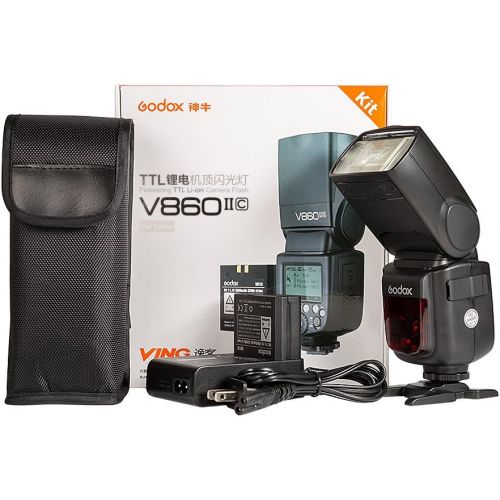  Godox V860II-C Pioneering Camera Flash Speedlite, 2.4G X Wireless HSS GN60 Speedlight Flash Canon EOS Cameras Canon 6D 7D 50D 60D 500D 550D 600D 650D 1000D 1100D 1DX 580EX II 5D Ma