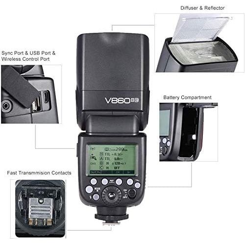  Godox V860II-N 2.4G TTL Li-on Battery Camera Flash Compatible Nikon D800 D700 D7100 D7000 D5200 D5100 D5000 D300 D300S D3200 D3100 D3000 D200 D70S D810 D610 D90 D750,Godox Xpro-N F