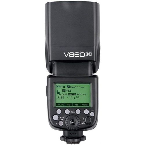  Godox V860II-C 2.4G GN60 TTL HSS 18000s High Power Lithium Battery SlaveMaster Speedlite for Canon 6D 7D 50D 60D 1DX 600D 600EX-RT 580EX II 5D Mark II III