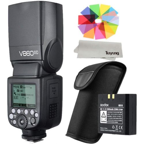  Godox V860II-C 2.4G GN60 TTL HSS 18000s High Power Lithium Battery SlaveMaster Speedlite for Canon 6D 7D 50D 60D 1DX 600D 600EX-RT 580EX II 5D Mark II III