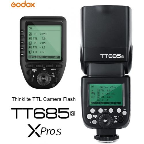  Godox TT685S 2.4G HSS TTL GN60 Flash Speedlite+ Xpro-S Trigger Transmitter Kit Compatible for Sony A58 A7RII A7II A99 A9 A7R A6300