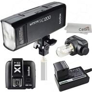 Godox AD200 200Ws 2.4G TTL Speedlite 18000s HSS 2900mAh Battery with X1T-N Wireless Transmitter for Nikon DSLR Camera with Microfiber Cloth