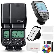 Godox 2X TT600 2.4G HSS Wireless GN60 MasterSlave Camera Thinklite Camer Flash Speedlite Built in Godox X System Receiver with Xpro-C Trigger Transmitter Compatible Canon Camera