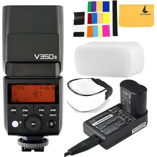  Godox V350S TTL 2.4G Camera Flash with Built-in Rechargeable 7.2V2000mAh Li-ion Battery for Sony a7RIII a7RII a7R a58 a99 ILCE600L a77II RX10 a9 etc