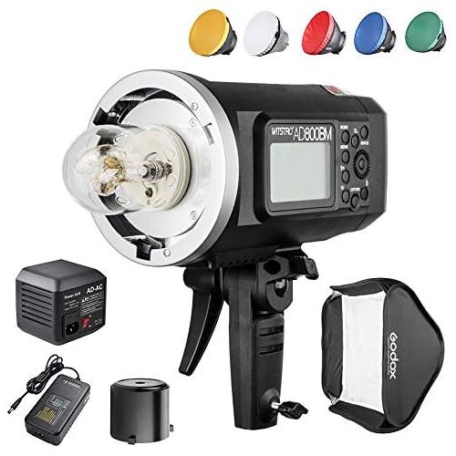  Godox AD600BM Bowens Mount 600Ws GN87 High Speed Sync Outdoor Flash Strobe Light with X1N Wireless Flash Trigger, 8700mAh Battery to Provide 500 Full Power Flashes and Recycle in 0