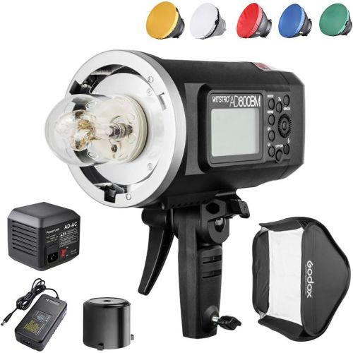  Godox AD600BM Bowens Mount 600Ws GN87 High Speed Sync Outdoor Flash Strobe Light with X1N Wireless Flash Trigger, 8700mAh Battery to Provide 500 Full Power Flashes and Recycle in 0