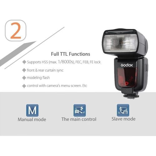  Godox Thinklite TTL HSS TT685N Camera Flash with X1T-N Transmitter High Speed 18000 GN60 for Nikon DSLR Cameras (2TT685N+X1T-N)