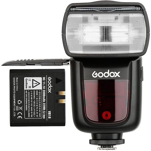  Godox V860II-F TTL GN60 2.4G High-Speed Sync 18000s Li-ion Battery Camera Flash Speedlite Light Compatible Fujifilm Camera+15x17cm Softbox & Filter +USB LED