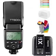 Godox TT600S HSS 18000s GN60 Built-in 2.4G Wireless X System Flash Speedlite Light X1T-S Remote Trigger Transmitter Compatible for Sony Multi Interface MI Shoe Cameras+Diffuser+CO