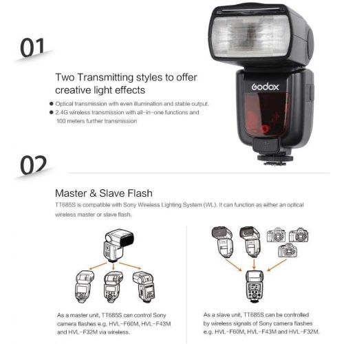  Godox TT685N 2.4GHz High Speed 18000s GN60 TTL Camera Flash Compatible for Nikon Cameras I-TTL II Autoflash