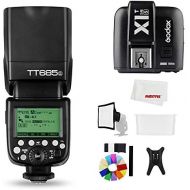 Godox TT685S 2.4G HSS 18000S TTL GN60 Flash Speedlite with X1T-S Trigger Transmitter Kit, Flash Diffuser 23 23cm Softbox and Flash Color Filters Compatible for Sony A58 A7RII A7II