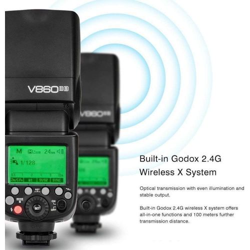  Godox Ving V860II-S 2.4G HSS GN60 18000 TTL Li-on Battery Camera Flash Speedlite Compatible Sony HVL-F60M, HVL-F43M, HVL-F32M,A7 A7R A7S A7II A7RII A58 A99 A6000 A6300 Camera