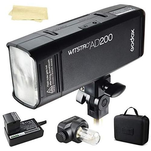  Godox AD200 200Ws 2.4G TTL 18000 HSS Strobe Flash Strobe Speedlite Monolight with 2900mAh Lithium Battery to Cover 500 Full Power Shots and Recycle in 0.01-2.1 Sec