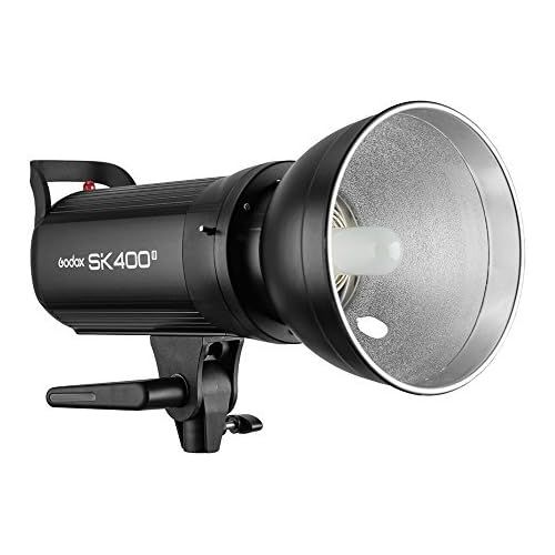  Godox SK400II Studio Strobe 400Ws GN65 5600K Bowens Mount Monolight, Built-in Godox 2.4G Wireless System, 150W Modeling Lamp, Outstanding Output Stability, Anti-Preflash, 116-11