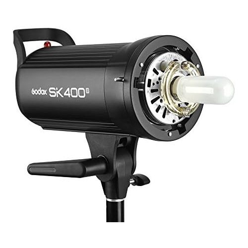  Godox SK400II Studio Strobe 400Ws GN65 5600K Bowens Mount Monolight, Built-in Godox 2.4G Wireless System, 150W Modeling Lamp, Outstanding Output Stability, Anti-Preflash, 116-11
