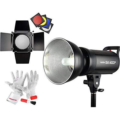  Godox SK400II Studio Strobe 400Ws GN65 5600K Bowens Mount Monolight, Built-in Godox 2.4G Wireless System, 150W Modeling Lamp, Outstanding Output Stability, Anti-Preflash, 116-11