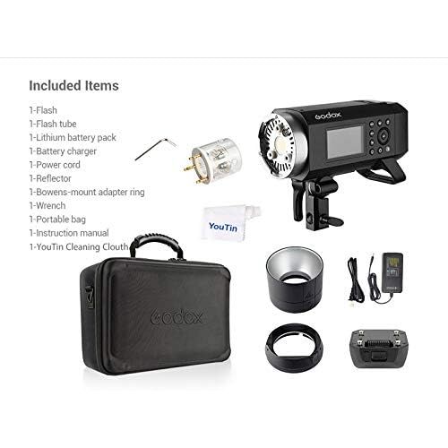  Godox AD400Pro 400W TTL Flash 2.4G HSS GN72 18000s with Li-ion Battery All-in-One Outdoor Flash Strobe Light Monolight 30W LED Modeling Lamp Compatible for Canon Fuji Sony Nikon O