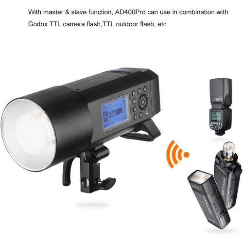  Godox AD400Pro All-in-one Outdoor Flash Strobe Battery-Powered Monolight with TTL HSS 2.4GHz X Wireless Remote System (Support Various Accessories by Different Adapter Ring)
