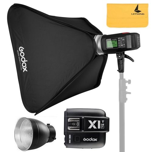  Godox AD600BM AD Sync 1  8000s 2.4G Wireless Flash Light Speedlite X1T-F for Fuji DSLR Cameras,AD-R6,80cmX80cm 32X32Softbox