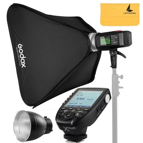  Godox AD600BM AD Sync 1  8000s 2.4G Wireless Flash Light Speedlite+GODOX XPro-F for Fuji DSLR Cameras,AD-R6,80cmX80cm 32X32Softbox