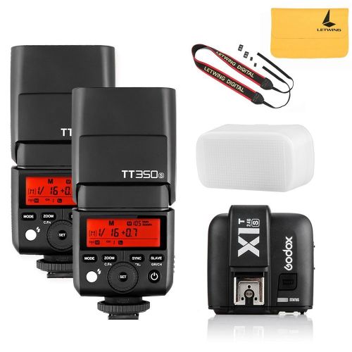  Godox GODOX TT350S 2X Mini Flash TTL HSS 1  8000s 2.4G Wireless with X1T-S Flash Trigger Transmitter Compatible Sony Mirrorless Camera Cameras a7R a58 a99 ILCE6000L a77II RX10