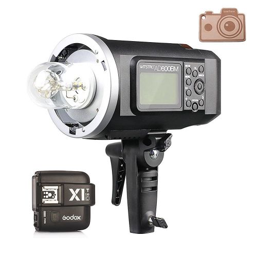  Godox HSS AD600BM Bowens Mount 600Ws GN87 High Speed Sync Outdoor Flash Strobe Light with X1T-C X1C Wireless Flash Trigger, 8700mAh Battery Pack to Provide 500 Full Power Flashes f