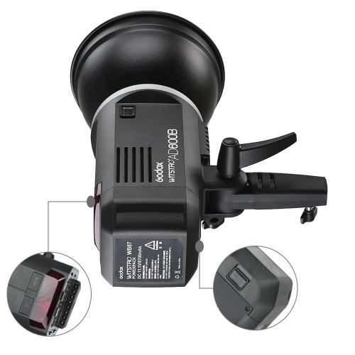  Godox AD600B Outdoor Studio Flash Strobe Light, TTL 600W GN87 High Speed Sync,Build-in 2.4G Wireless X System, 8700mAh Battery to Provide 500 Full Power Flash with Bowens Mount