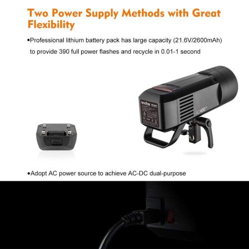  Godox AD400Pro GN72 TTL 2.4G Wireless X System Witstro All-in-One Outdoor Flash 400ws Strong Power,Godox XPro-C Flash Trigger Compatible for Canon EOS Camera