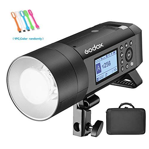  Godox AD400Pro 400Ws GN72 TTL 18000s HSS 2.4G X System All-in-One Outdoor Flash Speedlite Strobe Light,Battery-Powered Monolight,390 Full Power Pops,0.01-1s Recycle Time,30w LED M