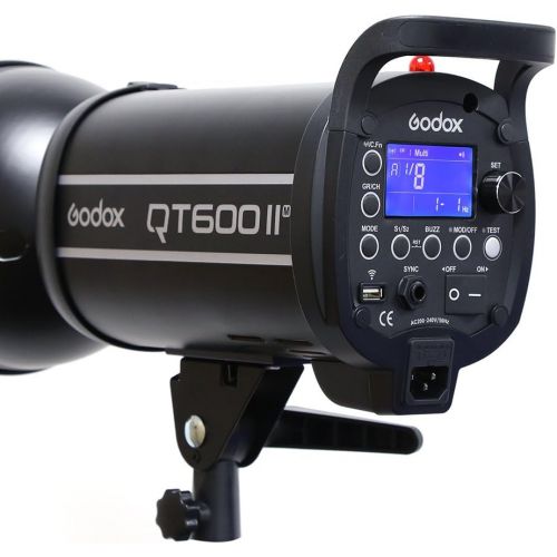  Godox QT600II x3 Built-in 2.4G Wireless X System,High Speed Studio Strobe Flash Light + Xpro-F Trigger Compatible Fuji,Softbox,Light Stand, Studio Boom Arm Top Light Stand (110v)