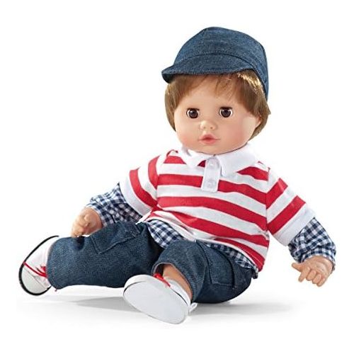  Goetz Gotz Boy Muffin 13 Soft Body Baby Doll with Brown Hair and Brown Eyes for Ages 18 Months +