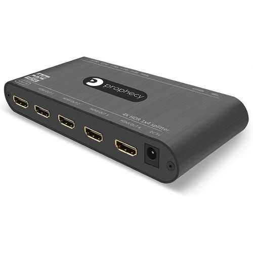  [아마존베스트]Gofanco gofanco Prophecy Intelligent 4K 60Hz HDR 1x4 HDMI 2.0 Splitter - YUV 4:4:4, 3D, HDMI 2.0a, HDCP 2.2, EDID, 18Gbps, Auto Scaling, Low Heat, Cascadable, Firmware Upgradable, 4 Port 1