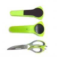 Gogil Convenient Creative Kitchen Scissors Knife For Fish Chicken Household Stainless Steel Multifunction Cutter Shears With Magnetic Cover Tool