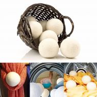 Gogil 6pcs/Pack Laundry Clean Ball Reusable Natural Organic Laundry Fabric Softener Ball Premium Organic Wool Dryer Balls