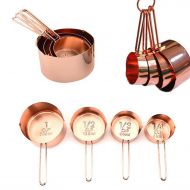 Gogil 4Pcs Stainless steel Measuring Cups Set Luxury Copper Plated Kitchen Measuring Tools For Baking Coffee Tea