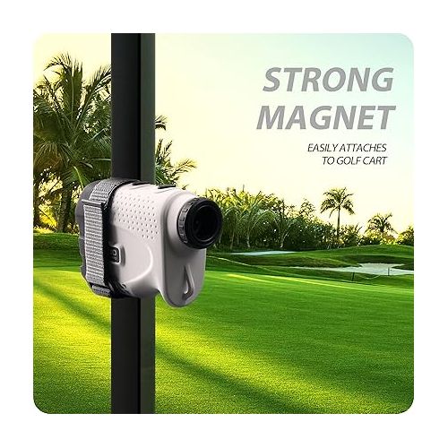  Gogogo Sport Vpro Magnetic Golf Rangefinder Holder Mount Strap, Adjustable Range Finder Strap/Holder/Band Fits Most Types, Strong Magnet for Easily Stick