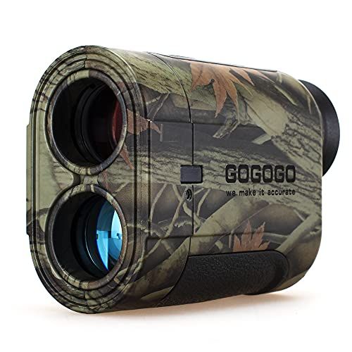  Gogogo Sport Gogogo 6X Hunting Laser Rangefinder Bow Range Finder Camo Distance Measuring Outdoor Wild 650/1200Y with Slop High-Precision Continuous Scan