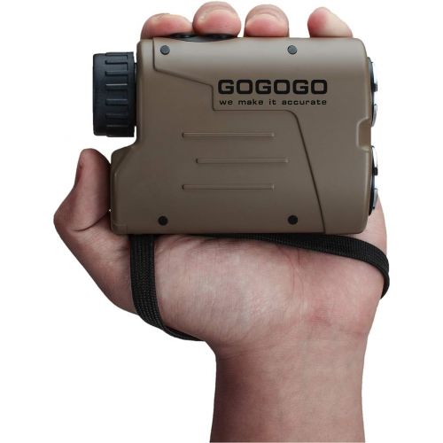  Gogogo Sport Laser Golf/Hunting Rangefinder 1200 Yards 6X Magnification Laser Range Finder with Pin-Seeker & Flag-Lock