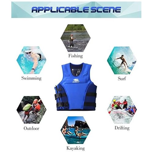  Swim Vest Float Jacket for Adult, Float Suit for Kayaking Fishing Surfing Canoeing Sailing