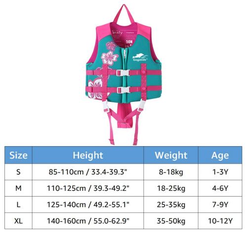  Gogokids Kids Float Vest Swim Jacket - Children Swimming Vest Toddler Life Jacket Swimming Aid Floatation Swimsuit Buoyancy Swimwear