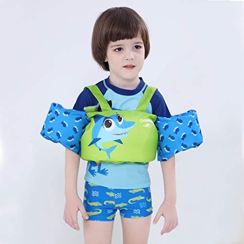  Gogokids Kids Swim Vest Life Jacket, Swimming Aid Armbands for Toddlers Children 30-50lbs, Float Vest with Arm Wings