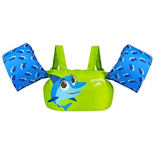  Gogokids Kids Swim Vest Life Jacket, Swimming Aid Armbands for Toddlers Children 30-50lbs, Float Vest with Arm Wings