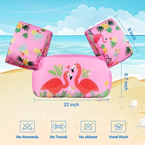  Gogokids Kids Swim Vest, Life Jacket for Swimming Trainer Swim Aid Floats, Suitable for 30-50 lbs Infant/Baby/Toddler, Children Swimming Pool Float with Arm Wings Baby Puddle/Sea B