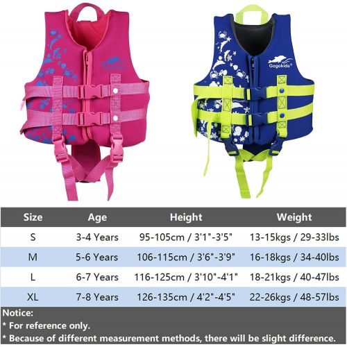  Gogokids Kids Swim Vest Life Jacket - Boys Girls Floation Swimsuit Buoyancy Swimwear