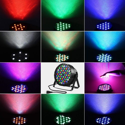  Gohyo LED Stage Lights 4pcs 54X3W LEDs RGBW Sound Activated DJ PAR Lights Uplights For Christmas Wedding Party Lighting