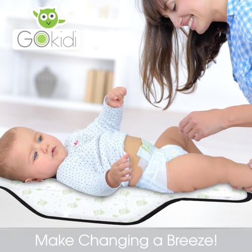  Gokidi Portable Baby Changing Pad  Diaper Bag Clutch Unfolds to Diaper Change Station - Detachable...