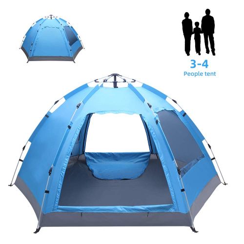  Gokoreyoshi gokoreyoshi 3-4 Person Automatic Family Tent Instant Pop Up Waterproof for Camping Hiking Travel Outdoor Activities