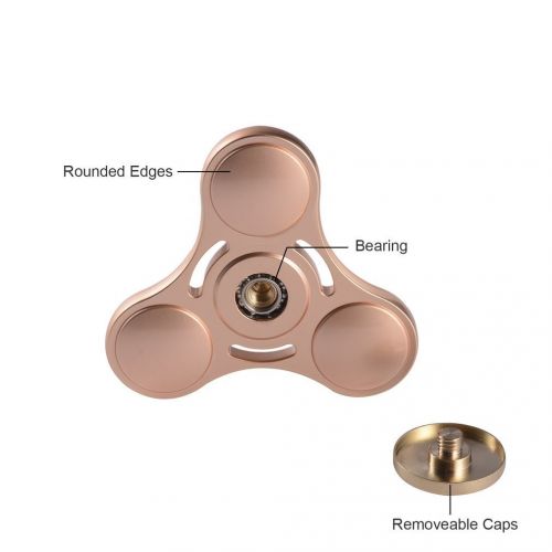  Gold Professional Fidget Aluminum Metal Hand Spinner For ADHD Stress Out Autism