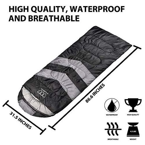  [아마존핫딜][아마존 핫딜] Gold Armour Sleeping Bag for Indoor and Outdoor Use - Great for Kids, Boys, Girls, Teens, Adults. Ultralight and Compact Bags for Sleepover, Backpacking, Camping